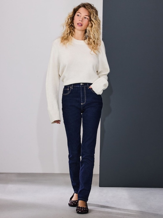 Current/Elliott Denim - Current Elliott Vintage Cropped Slim Jeans Dark Indigo 31